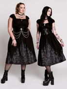 black gothic dresses with cathedral skyline