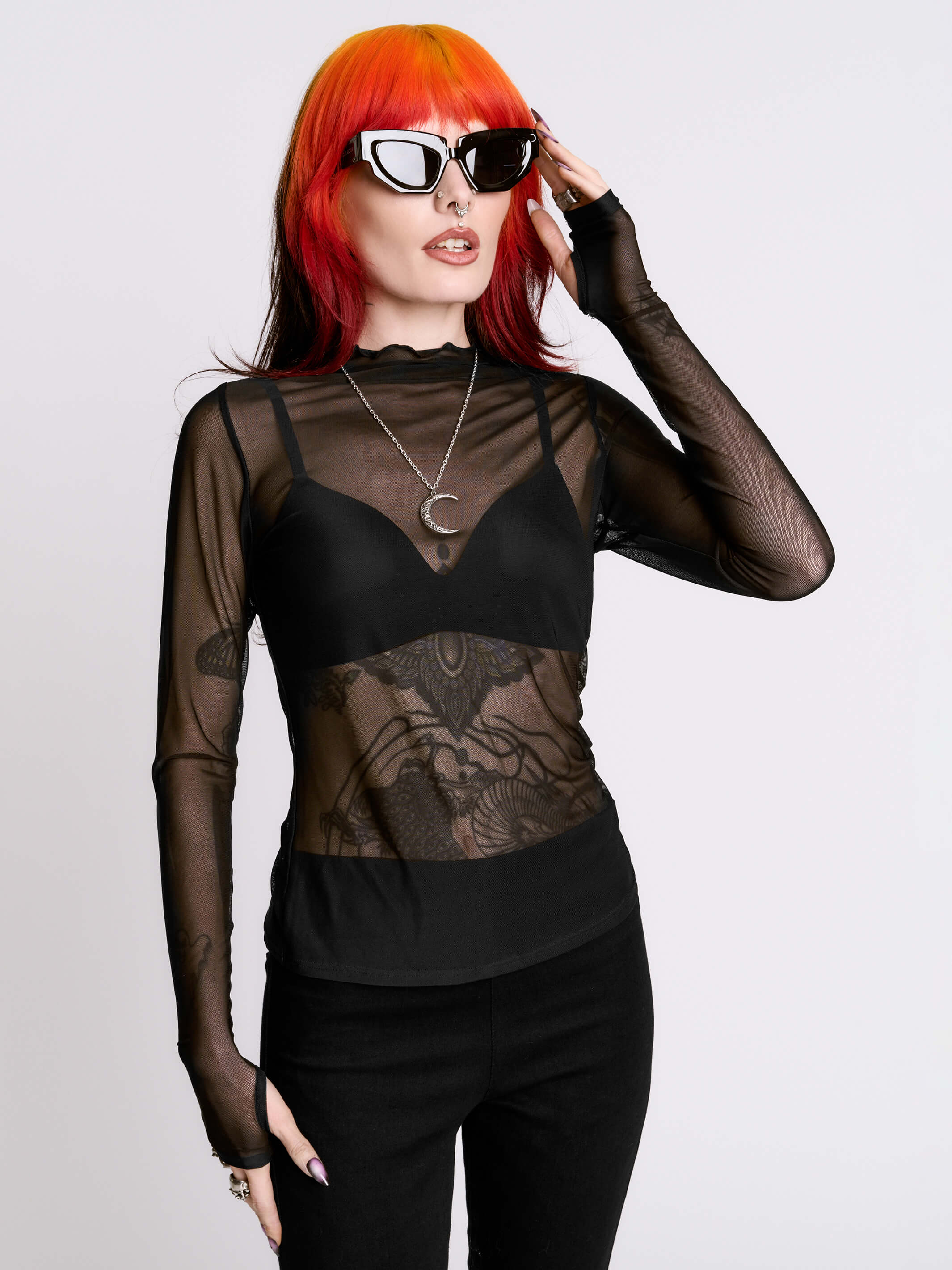 Mesh Layering Top – Midnight Hour