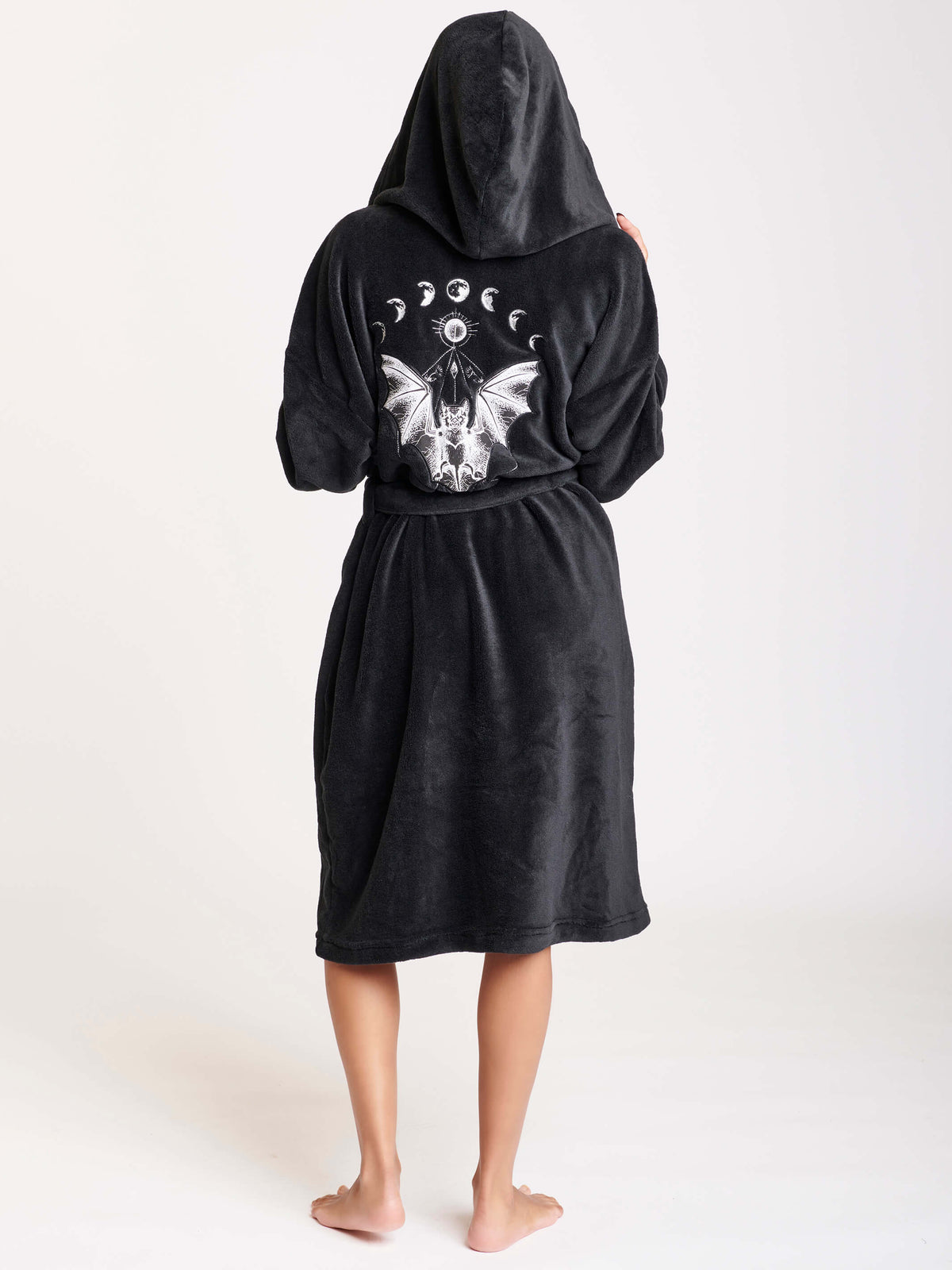 cozy unisex hooded robe with pockets