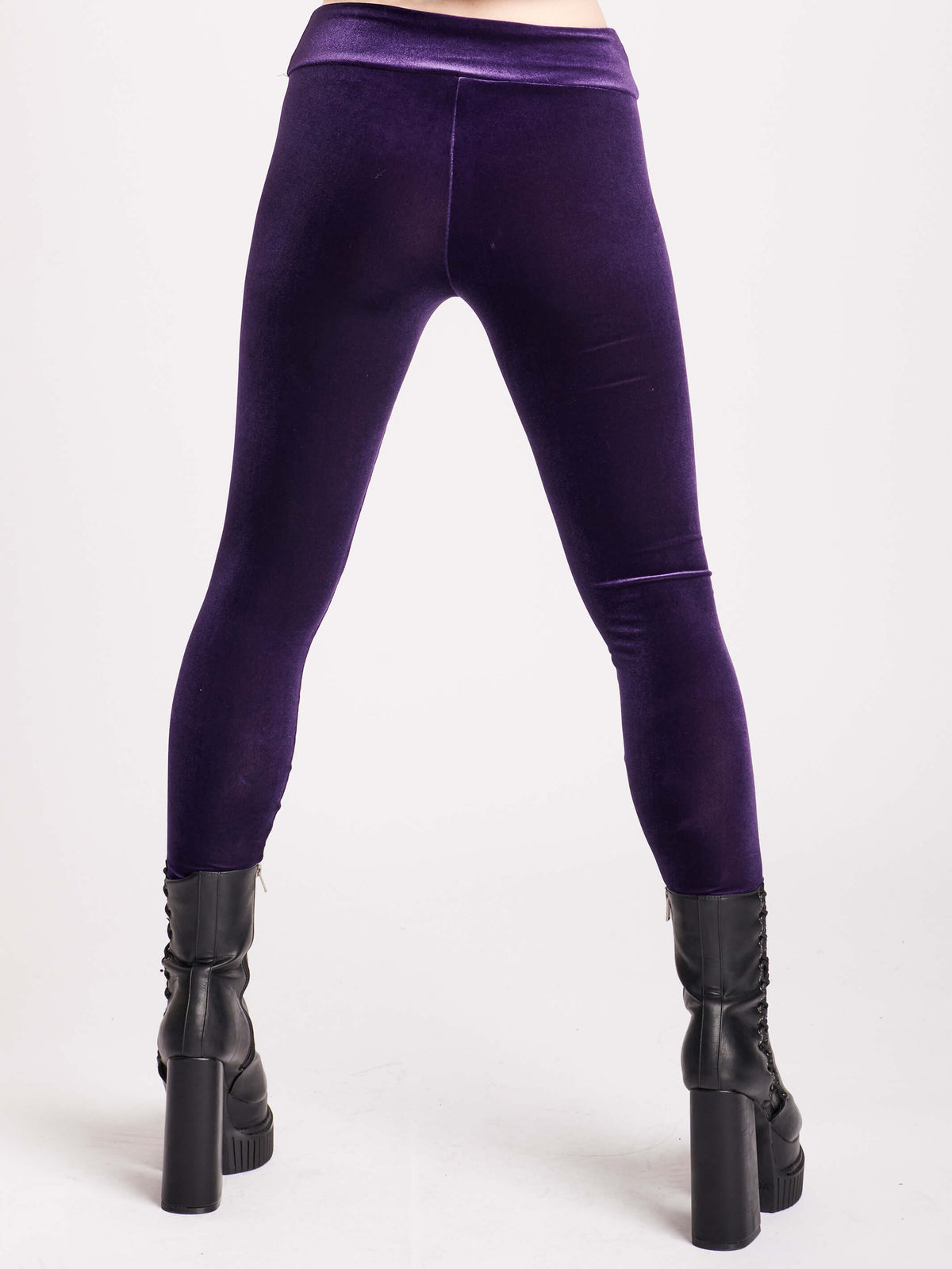 Purple velvet legging