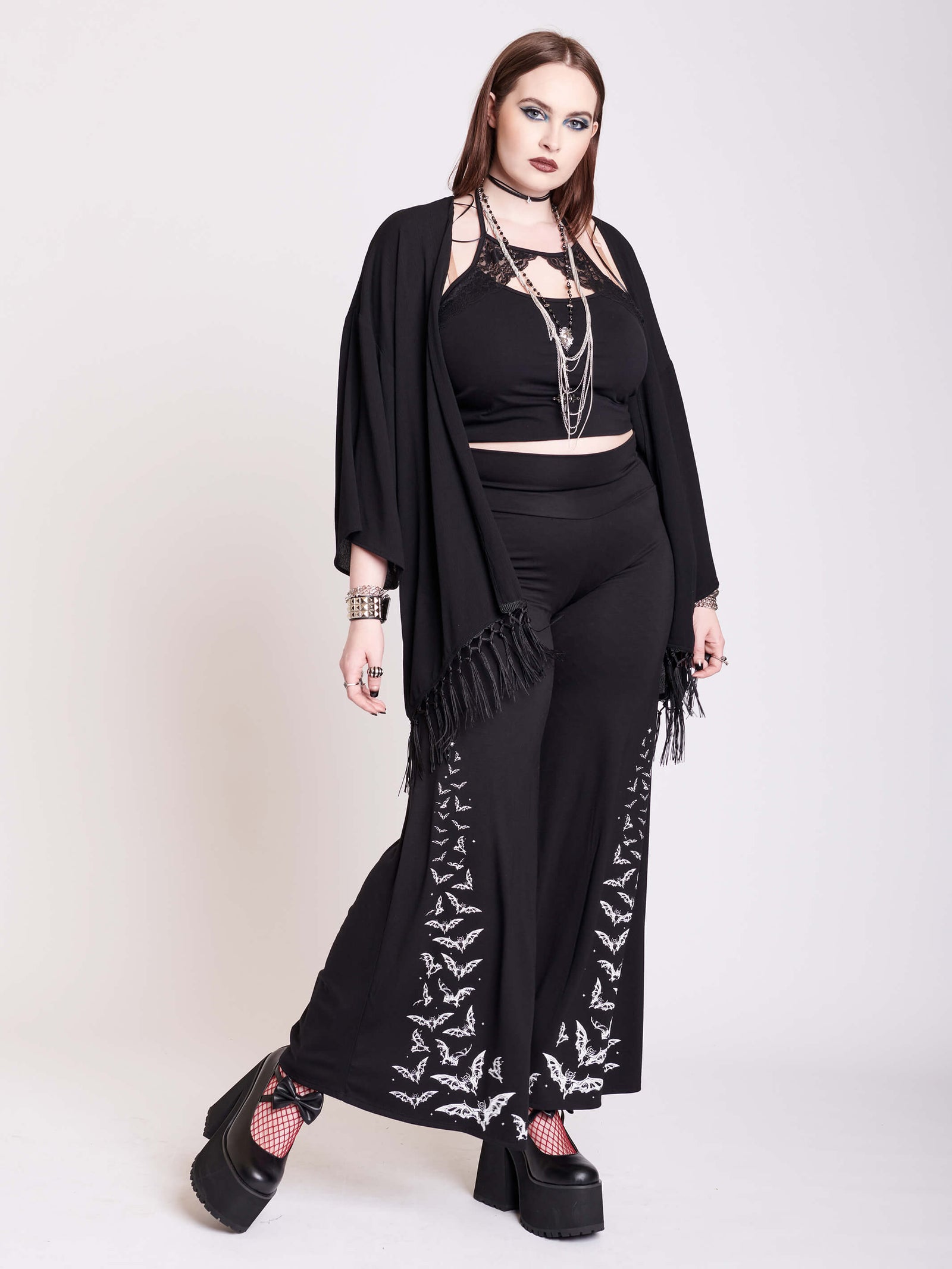 Goth Plus Size Flared Pants