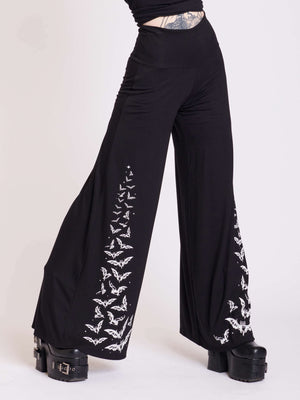 Buy Black Palazzo Pants Whit Hight Waist Wide Leg With Front Side Online in  India  Etsy