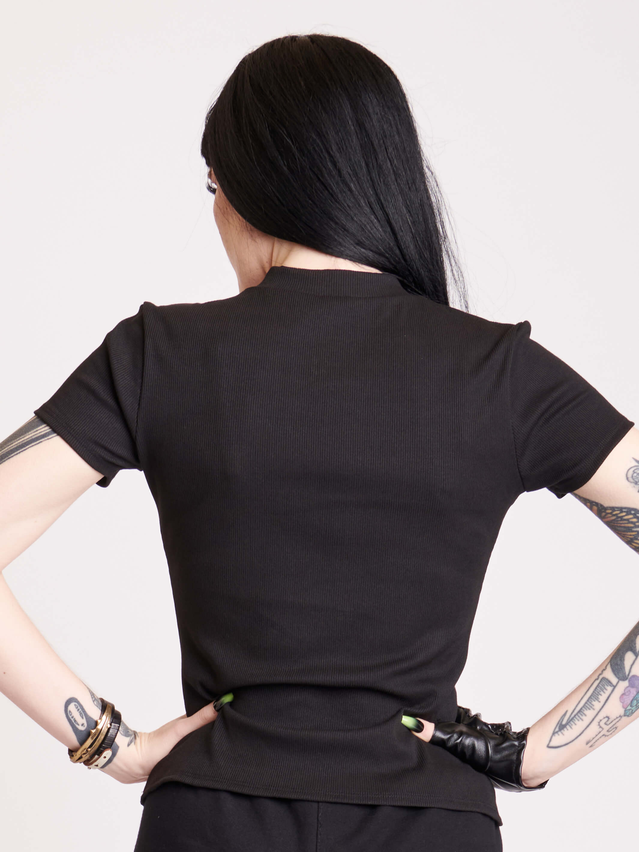 Baby Rib Choker Top – Midnight Hour