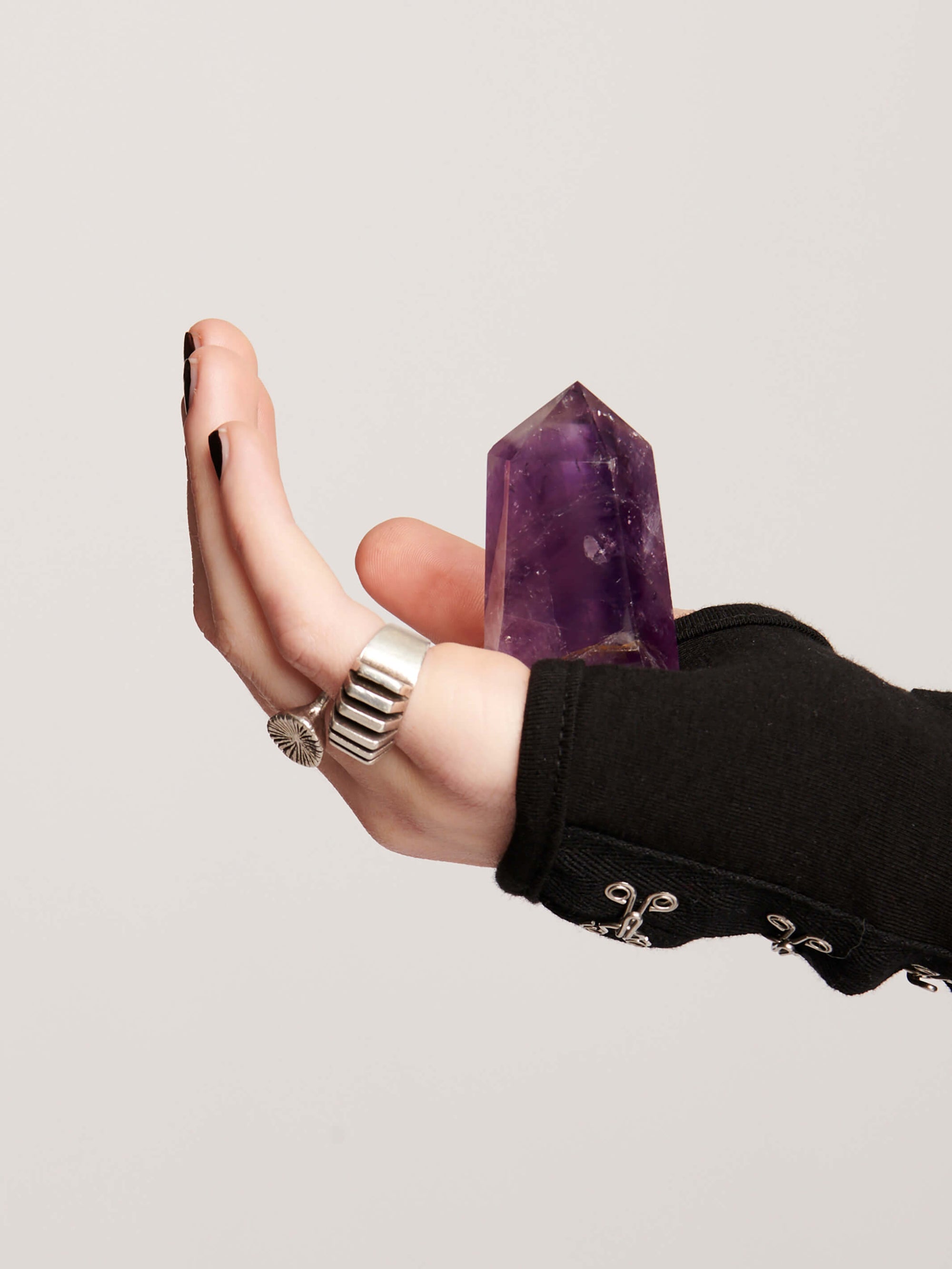 Amethyst purple crystal point