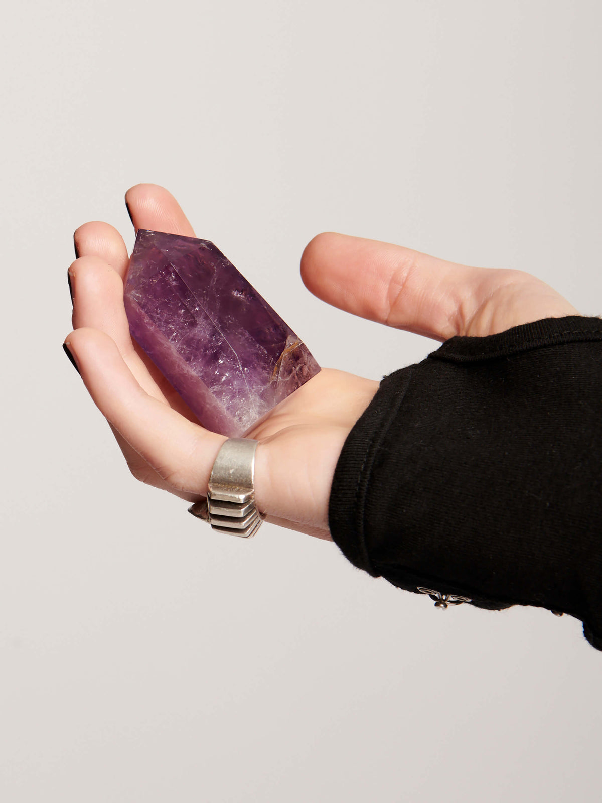 Amethyst purple crystal point