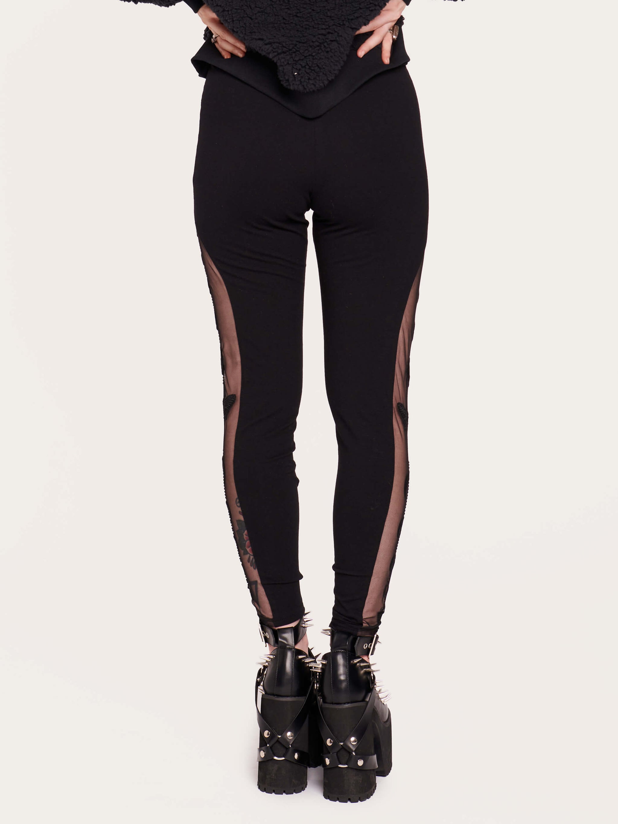 Embroidered moon phase leggings