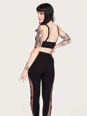 Embroidered moon phase leggings