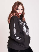 super thick fleece lined hoodie. Printed lined hood, logo drawcord, and kangaroo pocket.